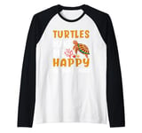 Turtles Make Me Happy You Not So Much Raglan Baseball Tee