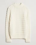 S.N.S. Herning Stark Wool Cable Knit Sweater Natural White