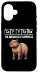 iPhone 16 Capybara The Elements Of Happiness Periodic Table Chemistry Case