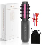 2 in 1 Cordless Hair Curler Straightener Brush Pro., 9600mAh Rechargeable Hair Curling Heated Hot Brush Hair Styling, Portable Anti-Scald Hair Salon for Travel and All Hair Types, 150℃-210℃