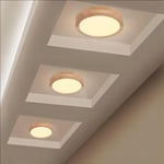 Axhup - 3x led Plafonnier Intérieur 4500K 30x30x4.5cm Lampe de Plafond Décorative Lumière Naturelle pour Salon Couloir Balcon Entrée