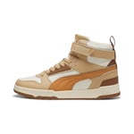 PUMA Mixte RBD Game LTHR Sneaker, Alpine Snow-Caramel Latte-Haute Coffee-Sand Dune, 44 EU