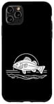 Coque pour iPhone 11 Pro Max Line Art Poisson Aquariste & Ichtyologiste Doré jaune