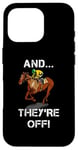 iPhone 16 Pro And They're Off Horse Racing Games Funny Sports Fan Gift Case