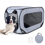 Nobleza Cage Portative pour Chien Chat de Voiture, Parc Pliable pour Chien, Clôture pour Animaux de compagnie en Tissu Oxford Imperméable Plaqué, Adaptée à l'intérieur et à l'extérieur, 93*54*54 cm