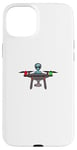 Coque pour iPhone 15 Plus Design drôle de pilote de drone extraterrestre OVNI.