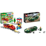 LEGO 10874 DUPLO Town Steam Train, Toys for Toddlers, Boys and Girls Age 2-5 Years Old & 76907 Speed Champions Lotus Evija Race Car Toy Model for Kids, Collectible Set