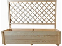 Jardinière En Bois "Orpin" Avec Treillis - 128 X 44.5 X 103.5 Cm