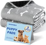 Baodan Reusable Dog Training Pads, 2 Pack Washable Puppy Pads, Super Absorbent Waterproof Dog Mat Pee Pads for Dogs, Fast Drying Training Pads for Home, Car, Travel - 60 x 60 cm