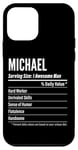 Coque pour iPhone 12 mini Michael Gift, informations nutritionnelles Taille de portion, calories