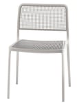 Kartell Set De 2 Chaises Audrey (Structure Peinte En Blanc / Assise Gris Clair - Aluminium / Polypropylène)