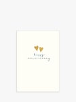 Woodmansterne Gold Hearts Anniversary Card