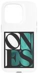 Coque pour iPhone 15 Pro Bleu sarcelle Aqua One Of Them Ones Bleu sarcelle Aqua Blanc Graphique