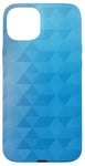 Coque pour iPhone 15 Plus Polygone Géométrie Océan Bleu Dégradé