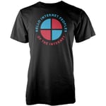 Taurtis Circle Hello Internet Peoples Men's T-Shirt - XL - Black