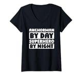 Womens Anchorman Journalist Broadcast - News Anchorman V-Neck T-Shirt