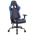 Subsonic - Fauteuil Gamer Ergonomique officel Dossier/Accoudoirs Ajustables - Siège gaming adulte War Force bleu et noir