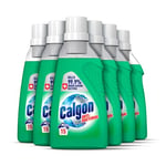 Calgon Antibacterial Washing Machine Cleaner & Water Softener Gel, 750ml, Pack of 6, Kills 99.9 percent of Bacteria in Your Washing Machine, Limescale and Rust Remover, Deep Clean, 90 Washes