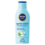 NIVEA SUN Lait après-soleil Hydratant (1 x 200 ml), lait hydratant corps à l'aloe vera bio pour une hydratation intense et longue durée