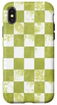 Coque pour iPhone X/XS Jaune Art Déco Floral & Vert Sauge Blanc Vintage