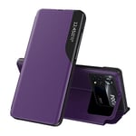 COQUE pour Xiaomi Poco X4 Pro 5G Couverture,Petit écran Intelligent côté, de Protection pour téléphone, de téléphone Ultra Mince en TPU Antichoc pour Xiaomi Poco X4 Pro 5G-Mauve