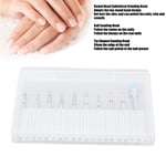 10PCS Nail Drill Bit Grinding Head Set Polishing Manicure Tools Finger Dead GF0