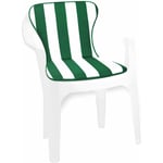 Coussin de Chaise de jardin Pliant Douce Intérieur Extérieur Bar Dehor Motif rayé - Vert