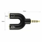 3.5mm Stereo Splitter Audio To Mic & Headset Jack Plug Adapter For Phone