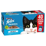 FELIX ORIGINAL Fish Favourites in Jelly Wet Cat Food 40x85g