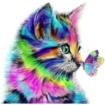 5D DIY Full Diamond Cat 30 x 30cm, Rhinestone Diamond Painting K