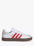 adidas VL Court 3.0 Lace Up Trainers, White/Halo Blue