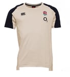 England Boys Beige Canterbury Vapodri Performance Cotton Rugby T-shirt