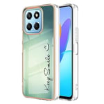 WOKEZ Coque pour Honor X8 5G/Honor X6 4G, Étui de Protection en Silicone TPU avec Motif Sourire, Antichoc Cover Case de Téléphone, Belle Coque de Téléphone pour Femmes et Filles-021