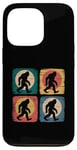 Coque pour iPhone 13 Pro Vintage Bigfoot Silhouette Style 4 fonds Drôle Bigfoot