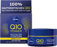 NIVEA Q10 Power Lot de 2 soins de nuit anti-rides et raffermissant pour une peau plus jeune (2 x 50 ml) Crème de nuit régénérante pour le visage pour une hydratation intense