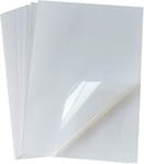 Lot de 25 feuilles de papier autocollant en vinyle translucent imprimable format A4 (21 x 29,7 cm) Semi-Transparent étanche pour imprimante à jet d'encre/laser