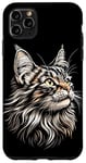 Coque pour iPhone 11 Pro Max Maine Coon Chat Cat Amoureux des Chats Maine Coon Doux