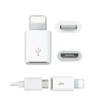 Micro USB to 8 Pin Adapter Compatible with iPhone X 11 12 Pro 6 7 8 iPod iPad