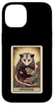 Coque pour iPhone 14 Esthetic Cottagecore The Opossum Possum Jeu de cartes Tarot