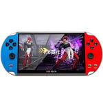 Console De Jeu Portable X12 Plus De La Marque D'origine Écran Large De Sept Pouces Nes Emulateur Psp Street Machine Couleurs Bleu Et Rouge