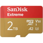 SanDisk 2 to Extreme microSDXC, Carte Micro SD + Adaptateur SD, (pour Smartphones, Action Cams et Drones, Vitesse jusqu'à 240 MB/s, 4K UHD) RescuePRO Deluxe, UHS-I, U3, V30