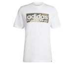 adidas Homme Camo Linear Graphic Tee, White, L