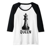 Womens Chess Girl Queen Vintage Halloween Costume Chess Player Raglan Baseball Tee