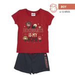 Pyjamas Manche Courte Jersey Point Harry Potter Rouge Sombre 10 Âge Enfant