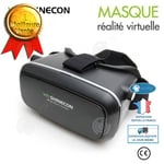 Version Casque Téléphone Mobile Réalité Virtuelle 3d Miroir Panoramique Vr Manette Pas Cher Lunette Jeux Réglage Shinecon Noir