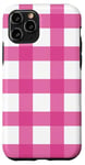 iPhone 11 Pro Pink Checkered Plaid Flannel Gingham Pattern Checker Rustic Case