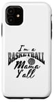 Coque pour iPhone 11 Southern Moms Cadeau de basket-ball fantaisie pour femme Gris et noir