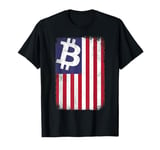 BTC Bitcoin American Flag Crypto Revolution T-Shirt