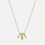 Coach Puffy C Gold-Tone Pendant Necklace