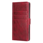 Mipcase Leather Case for Samsung Note 9, Multi-function Flip Phone Case with Iron Magnetic Buckle, Wallet Case with Card Slots [6 Slots] Kickstand Business Cover for Samsung Note 9 (Red)